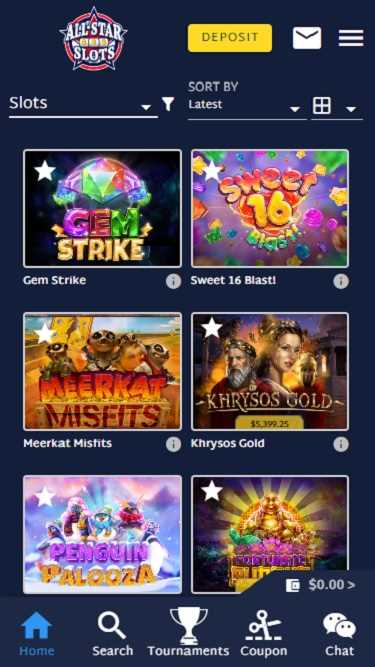 All Star Slots Casino Mobile Gaming Experience
