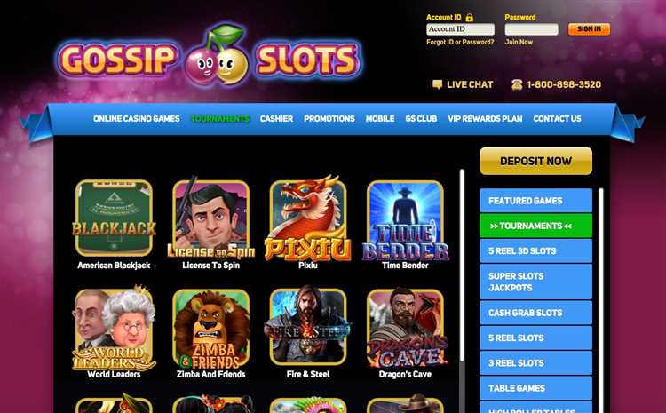 Create an Account and Start Playing at Gossip Slots Casino