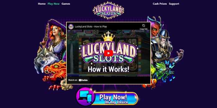 Making Deposits and Withdrawals at Luckyland Slots Casino