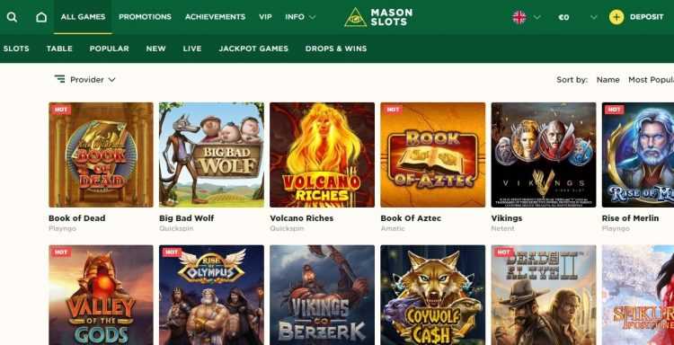 Overview of Mason Slots Casino