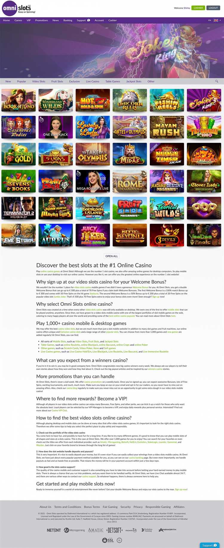 Omni slots casino online