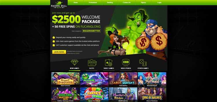 Raging bull casino online slots