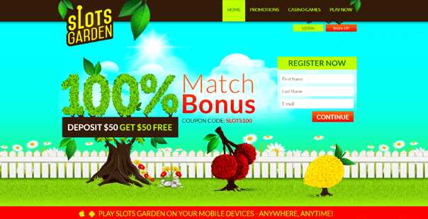 Slots garden casino no deposit bonus