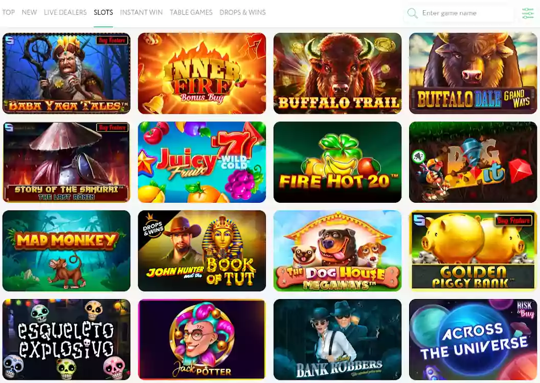 Win big with our wide selection of online slot games